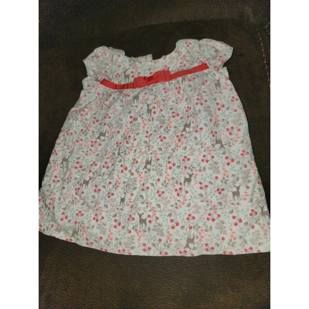 Gymboree layette line forest‎ sprouts deer dress size 0 3 months